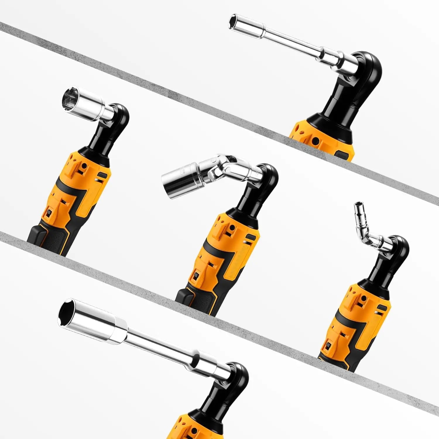 8V Cordless Electric Ratchet Wrench Kit 3/8 Inch Drive 74 Piece Tool Set lidpal